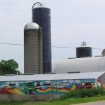 Farm with mural near Marshall